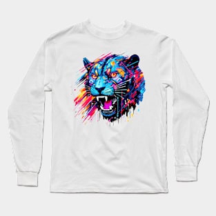 Panther Animal Freedom World Wildlife Wonder Abstract Long Sleeve T-Shirt